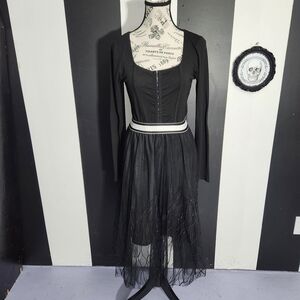 Wicked Witch Of The Woods Black Midi Skirt